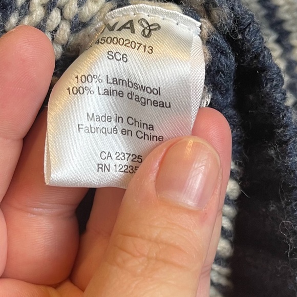 Aritzia -TNA Blue Lambwool zip up sweater - Picture 4 of 5